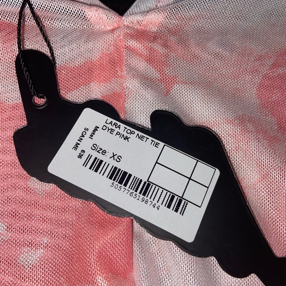 Motel pink tie dye crop top - Picture 4 of 4